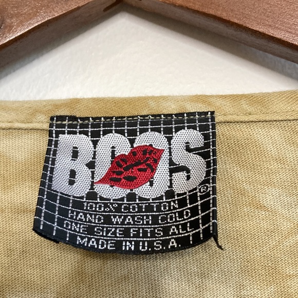 Vintage Top Womens One Size Beige Tie Dye Fringe Southwestern Studs Cowgirl - Picture 8 of 11